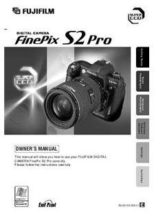 Fujifilm FinePix S2 Pro manual. Camera Instructions.